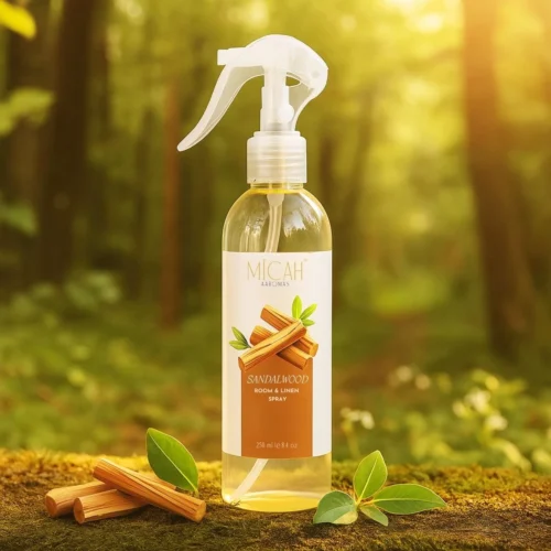 Sandalwood home fragrance spray by Micah Aaromas