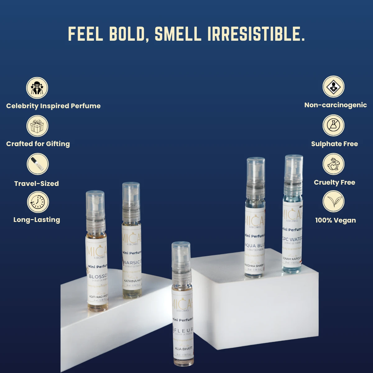 Women using mini perfume set travel friendly celebrity inspired fragrances elegant everyday scent collection