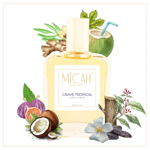 Crave Tropical perfume for men by Micah Aaromas with coconut and fig fragrance